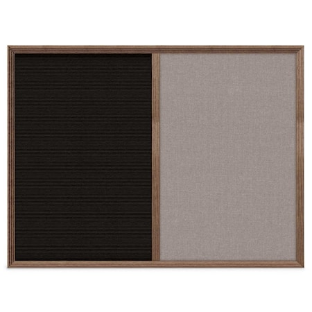 United Visual Products Enclosed Corkboard, 1 Door, 72"x36", 4" Fra, UV3425-SATIN-PEARL UV3425-SATIN-PEARL